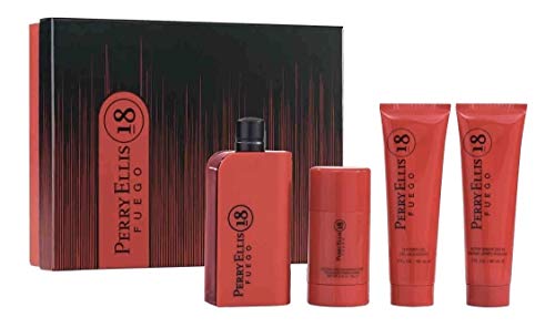 Perry Ellis 18 Fuego Gift Set Lemon Lavender 3.4 Fl Oz EDT Spray