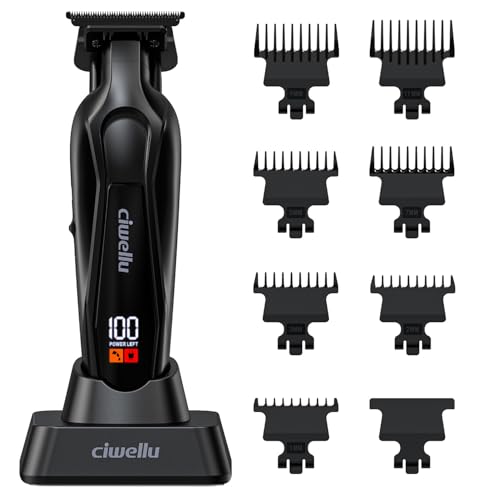 Hair Trimmer for Men, Professional Barber Liner & Beard Trimmer with Zero-Gap T-Blade Clippers,USB-C Fast Charge with 7 Guards for Hair/Body