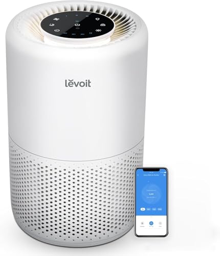 Levoit Core 200S-P Air Purifier for Home Pets Bedroom Dorm Room - 1 Pack, White