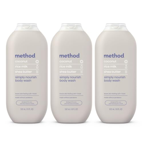 Simply Nourish Body Wash - 18 Fl Oz, Pack of 3 - Moisturizing & Gentle