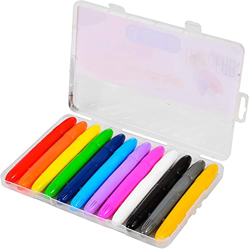 Milcraft Face Paint Crayons - 12 Vibrant Colors Twistable & Washable Face Paint Sticks - Face Painting Kit for Party, Halloween, Belly Painting Kit Pregnancy, Makeup Body Paints for Adults