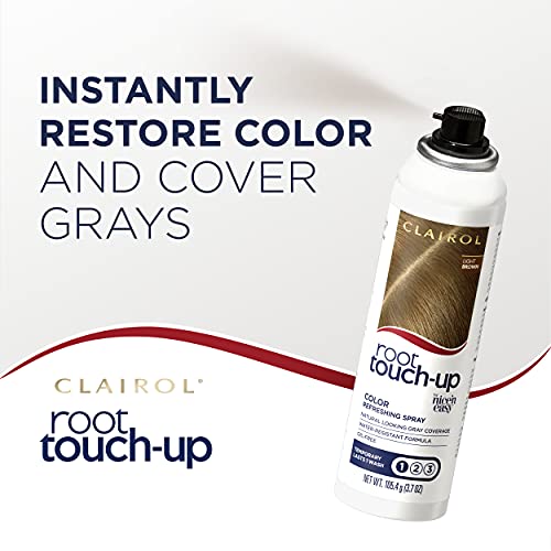 Clairol Root Touch-Up Temporary Spray Light Brown Hair Color - 1.85 Oz, Pack of 2