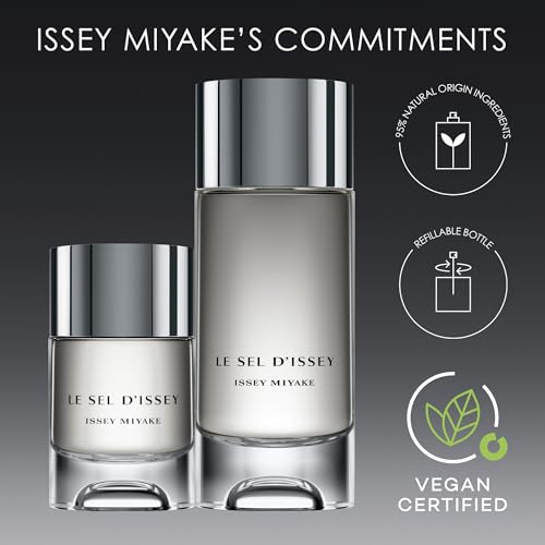 Issey Miyake Le Sel d'Issey Shower Gel - Fresh Woody Marine Shower Gel for Men - With Salt Accord, Marine Seaweed, Ginger & Cedarwood - 6.7 oz