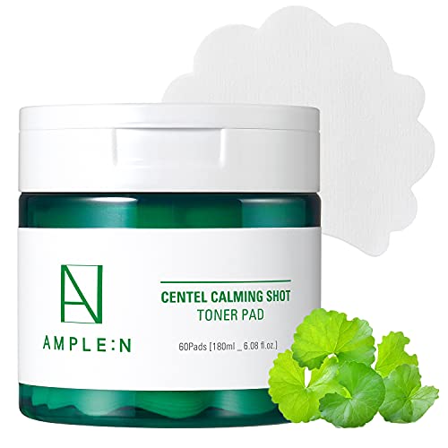 Calming Toner Pads for Sensitive Skin - 60 Sheets, Korean CICA