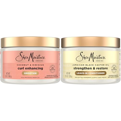 Shea Moisture Curl Enhancing Leave-In Conditioner & Repairing Hair Oil Set