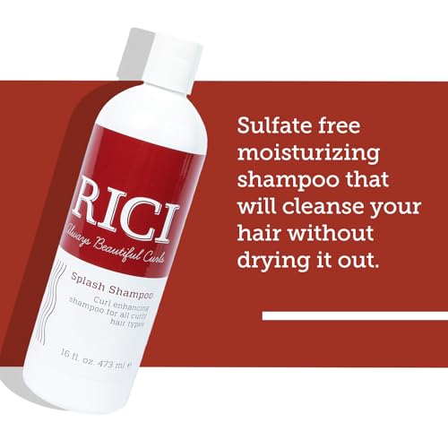 RICI 16oz Curly Hair Shampoo with Hydrating Formula - 32 Fl Oz Pack, Made in USA