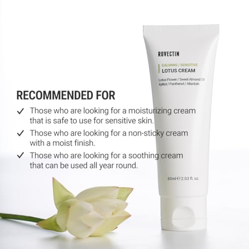 Calming Lotus Water Cream - Lightweight Vegan Moisturizer for Oily & Sensitive Skin - 2 Pack