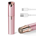 Facial Hair Remover for Women- as Seen on TV Painless Face Shaver -Mini Hair Remover, Electric Razor Shaver Portable Bikini Epilator for Lips, Chin, Armpit, Peach Fuzz, Fingers, Neck, Cheek(Rose Gold)