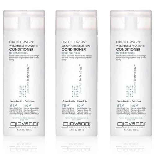 Leave-In Moisture Conditioner 8.5oz - Pack of 3, Weightless & Hydrating