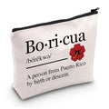 JXGZSO Boricua Definition Cosmetic Bag Latina Puerto Rican Gift Puerto Rico Flower Lover Gift Puertorican Merch (Boricua Bag)