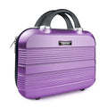 H007-Purple 14 Inch Waterproof Hard Shell Travel Makeup Case – GigabitBest