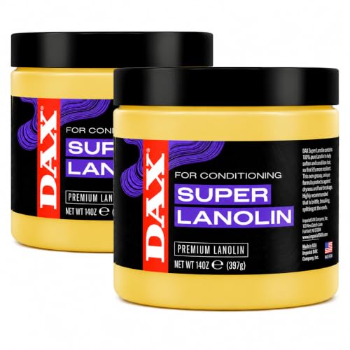 DAX Super Lanolin Hair Conditioning Treatment - 14 Oz, Pack of 2 - Moisturizing Fragrance-Free Hair Mask