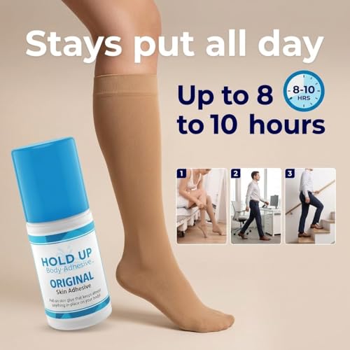 Hold Up Body Adhesive Roll-On - Skin & Clothing Glue for Dancers & Cosplay - 4 Pack