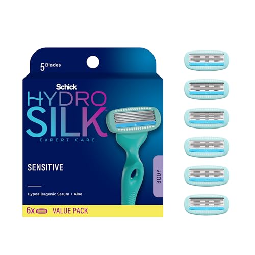 Schick Hydro Silk Trimstyle Bikini Razors with Trimmer |5 Blade for Women, Hair Removal & Moisturizing Razor Blade Refills for Women with Shower Hanger, 6 Count (Pack of 1)