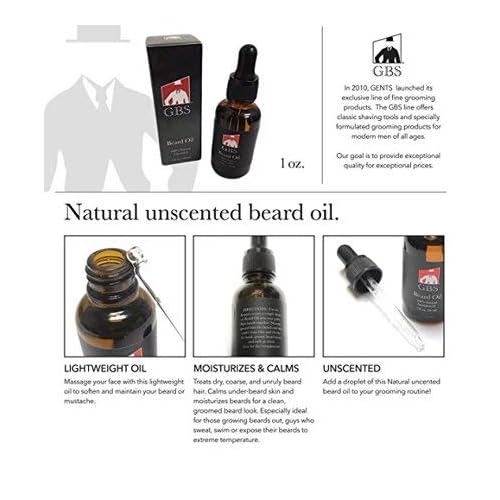 G.B.S Beard Grooming and Trimming Kit for Men, Beard Brush, Folding Comb, Mustache Comb, Beard Balm Wax and Unscented Oil, Barber Razor, Barber Scissors