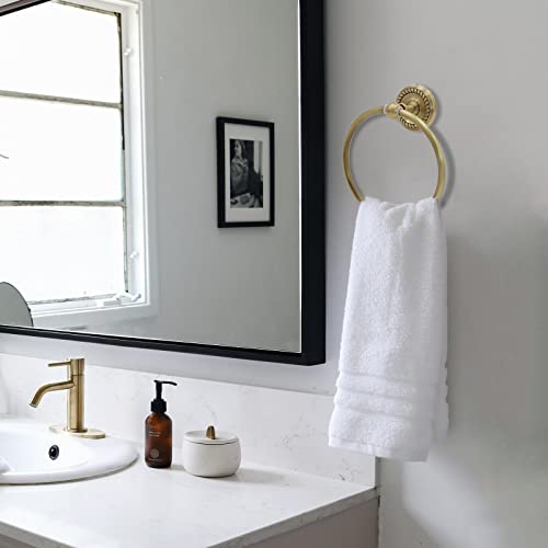 4 Pack Double Antique Brass Bathroom Accessories Set - Wall-Mounted Hardware