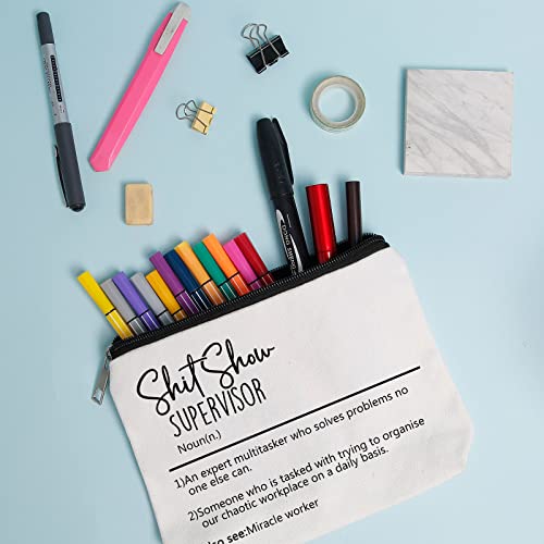 WZJHCL Shit Show Supervisor Definition Survival Kit Boss Lady Appreciation Gift Team Manger Cosmetic Kit Director Makeup Pouch (Shit Show Supervisor)