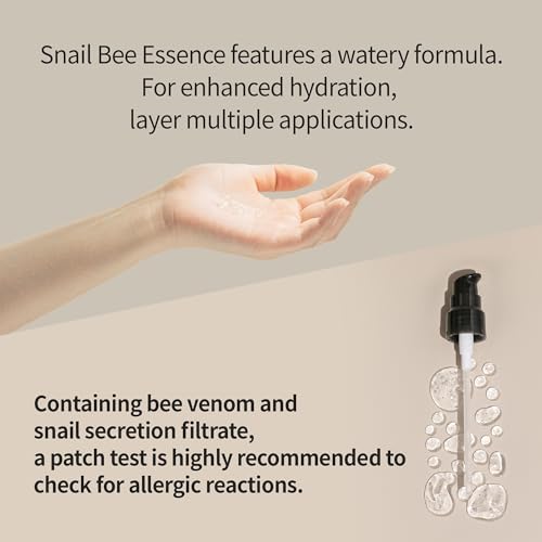 Snail Bee High Content Essence 100ml - Korean Face Moisturizer with Niacinamide & Bee Venom - Pack of 1