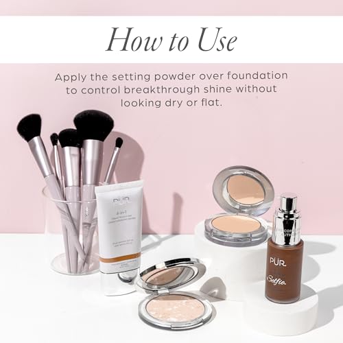 PÜR Pressed Setting Powder Balancing Act - Matte Finish, Shine Control, Blurs Pores