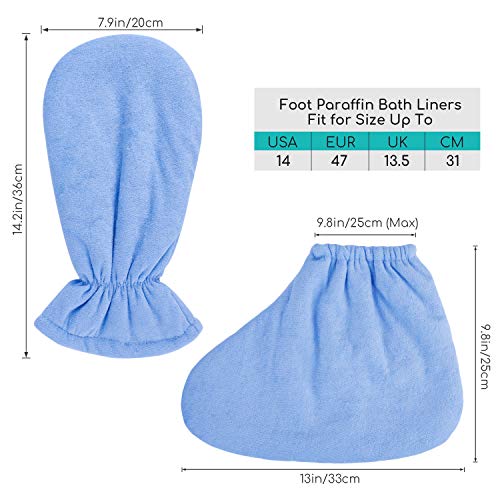 Elastic Paraffin Wax Booties & Gloves for Hand & Foot Spa Therapy - Large