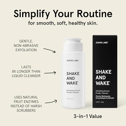 Men's Shake and Wake Enzyme Face Wash Powder 1.4oz - Gentle Exfoliating Cleanser