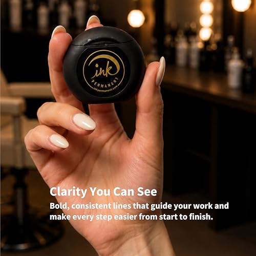 Black Brow Mapping Thread 5-Pack - Pre-Inked Skin Marker for Microblading