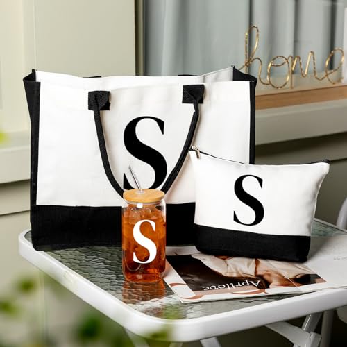 Aliceset 3-Piece Initial Monogram Gift Set for Women - Letter S Variation