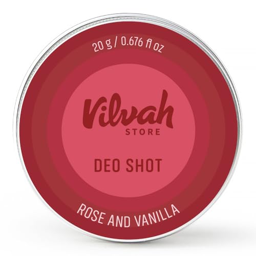 Vilvah Store Underarm Odor Deodorizer Cream | Deodorant to Soothe and Nourish the Armpits | Rose and Vanilla Flavour Deo Shots | Suitable For Men & Women | 20Gm