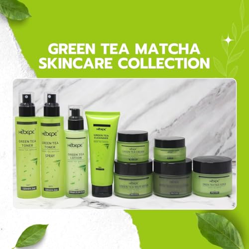 Green Tea Matcha Mud Mask 3-Pack with Volcanic Clay & Aloe Vera - Hydrating Facial Mask
