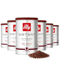 Illy Instant Coffee Intenso Dark Roast 3.3oz Pack of 6 - Bold Arabica Coffee