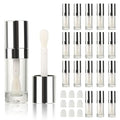 COSIDEA 18pcs Round 8ml 0.27oz r Round silve Empty lip gloss tubes with big large doe foot wand Lipgloss tube containers for lip oil packing