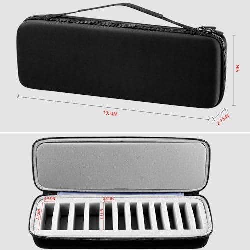 12-Slot Clipper Blade Case for Wahl, Andis & Oster A5 - Black & Grey