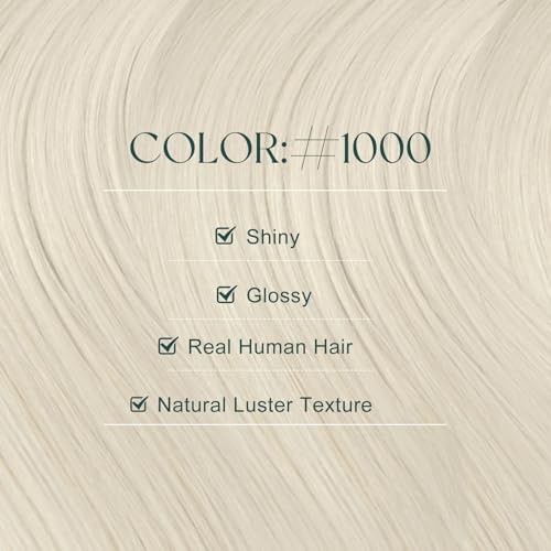 Blonde Tape-in Hair Extensions 18 Inch, 20pcs - Light Blonde, Reusable, Natural Look - Variation of Tape-A #1000 Blonde / Pack of 1