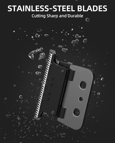 Cordless Hair & Beard Trimmer with Stainless Steel Blades, USB-C Rechargeable, Professional Grooming Kit