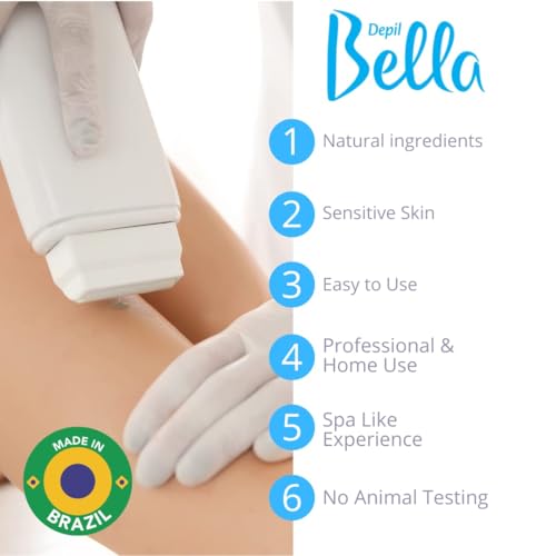 Depil Bella Honey & Propolis Roll-On Wax Kit 2.35 oz Pack of 9 for Sensitive Skin
