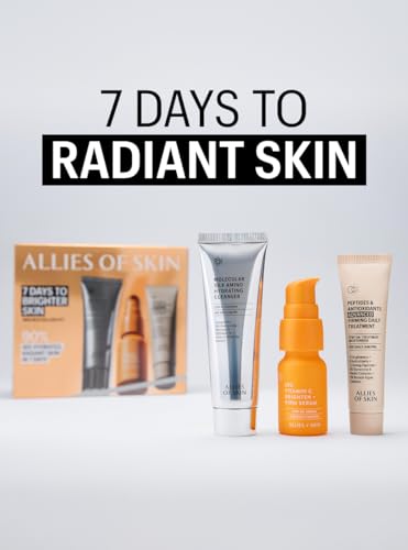 Allies of Skin 7 Days Brightening Skin Care Kit with Vitamin C & Peptides