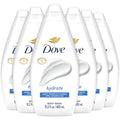 Dove Hydrate Body Wash 6-Pack - Moisturizing Shower Gel for Dry Skin