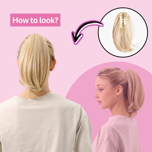 Claw Clip Straight Ponytail Hair Extension 10 Inches Salt and Pepper - Hair Accessories
