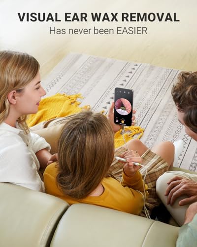 Silver Digital Otoscope Ear Camera with HD Video & LED Lights for iPhone & Android