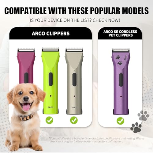 4-Pack Replacement NiMH Battery for Wahl Arco SE Pet Clippers - Extended Runtime