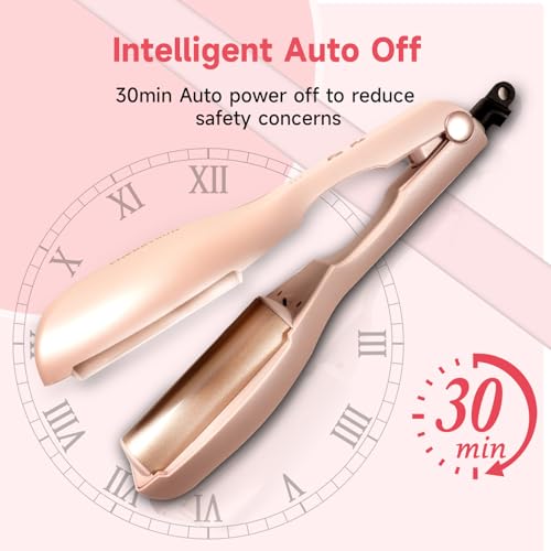 Dual Barrel Hair Crimper Waver for Beach Waves - Ceramic Curling Iron