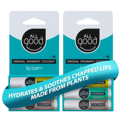 Organic SPF15 Lip Balm Set - Hydrating Lip Moisturizer with Zinc & Natural Oils - Multi (6-Pack)