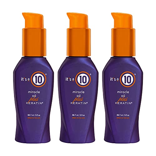 It's a 10 Haircare Miracle Oil Plus Keratin - Hair Oil Treatment 3 fl oz (Pack of 3)