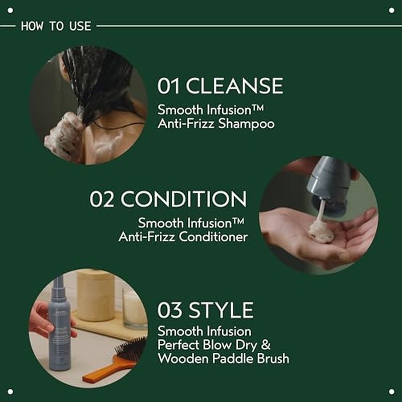 Aveda Smooth Infusion Anti-Frizz Conditioner | Smoothing Conditioner | Frizz Control | Protects Against Humidity | Silicone Free | for Medium and Thick Hair | 99% Naturally Derived*