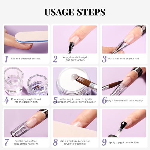 Acrylic Nail Kit for Beginners A3 - Complete Set with 24 Colors & Nail Drill