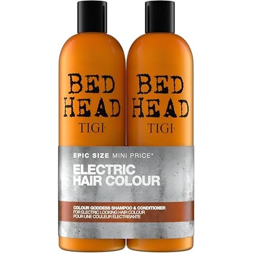 TIGI Bed Head Urban Antidotes Colour Goddess Shampoo and Conditioner Set for Dyed Hair, Color Protectant Hair Care Duo, 25.35 fl oz.