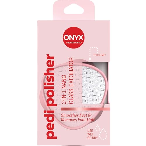 Onyx Professional Pedi Polisher, 2-in-1 Nano Glass Exfoliator