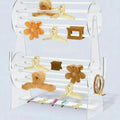 2-tier Acrylic Claw Clip Holder 360 Degree Rotating Claw Clip Organizer Hair Accessories Organizer Storage Display Clear Stand for Women Vanity Dressing Table(Round Style)
