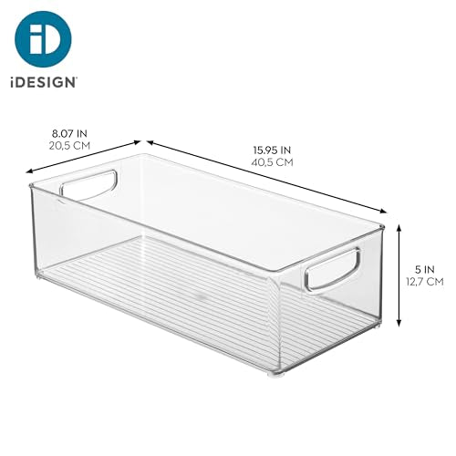 iDesign Stackable Storage Bin Set of 4 - Clear Kitchen & Home Organization
