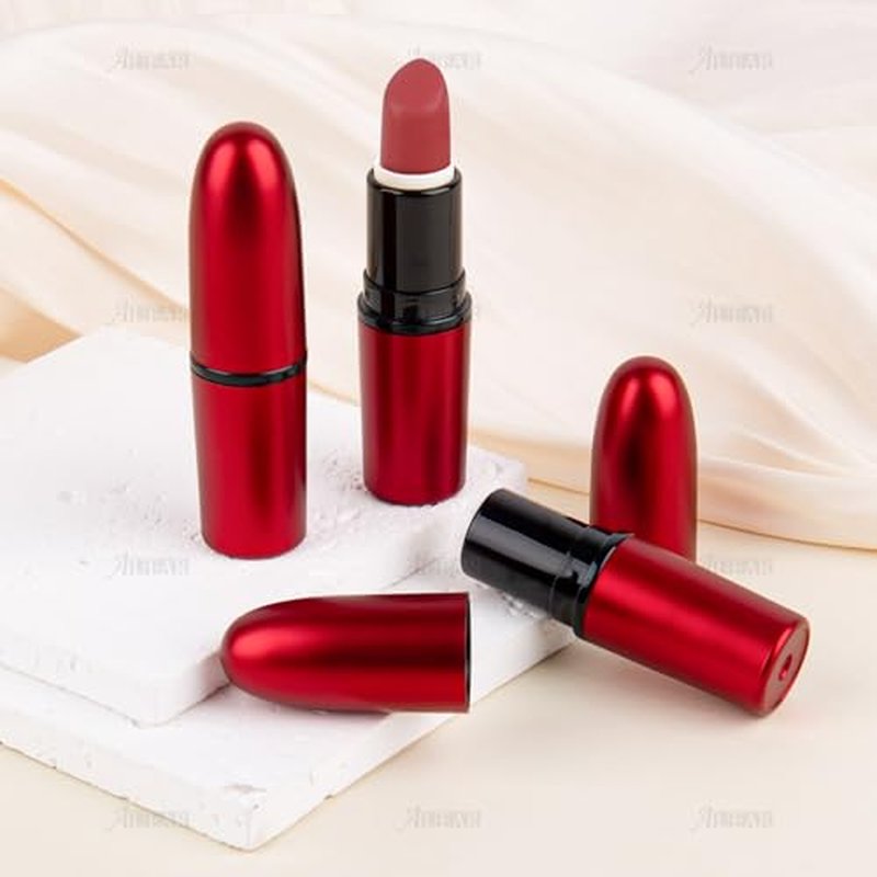 AUEAR, Empty Lipstick Tubes Bullet Shaped Holders Lip Balm Container for DIY (Red, 15 Pack)